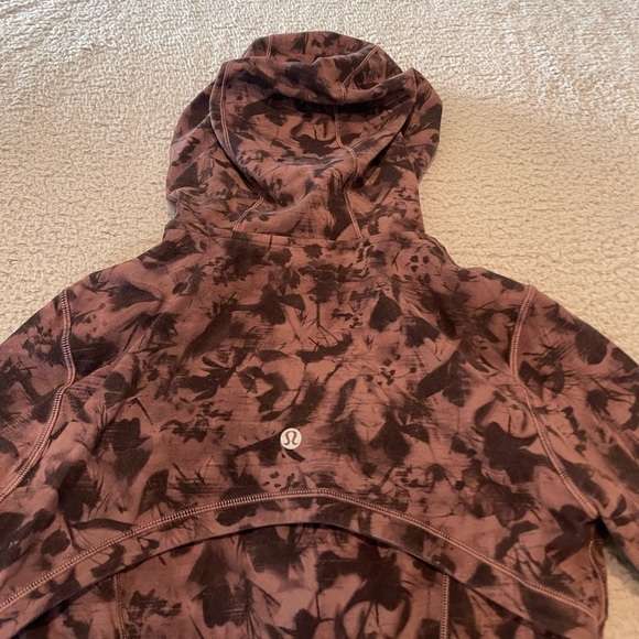 Lululemon Hooded Define Jacket *NuluMini Dusk Floral Antique Bark Black Size 6 - Picture 7 of 9
